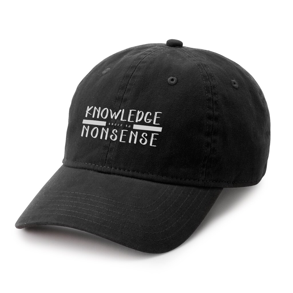 Black "Knowledge Above All Nonsense" Cap