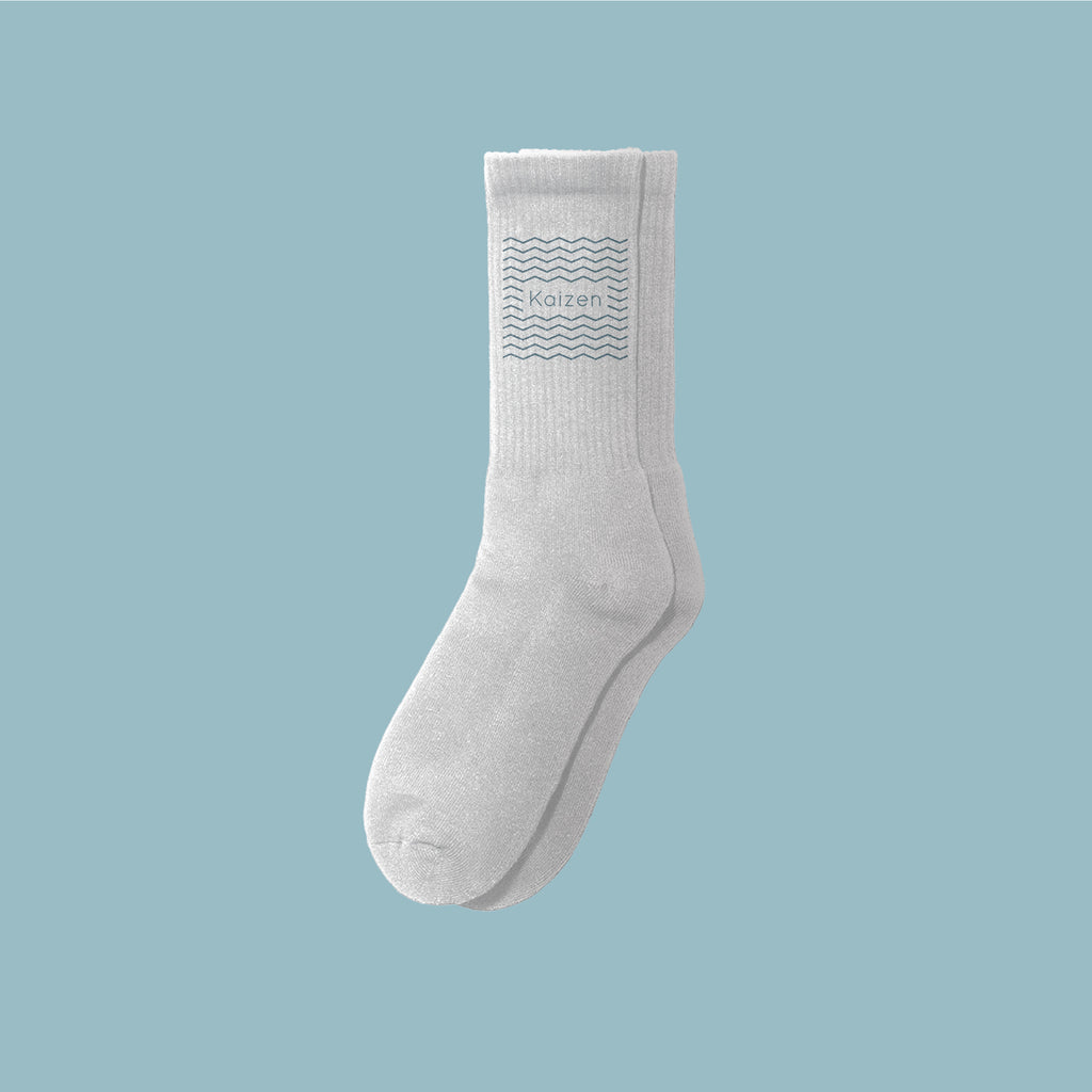 "KAIZEN" White Socks